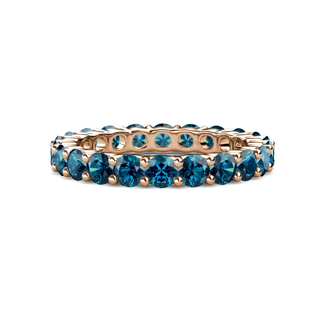 Joyce 4.00 mm Blue Diamond Eternity Band 
