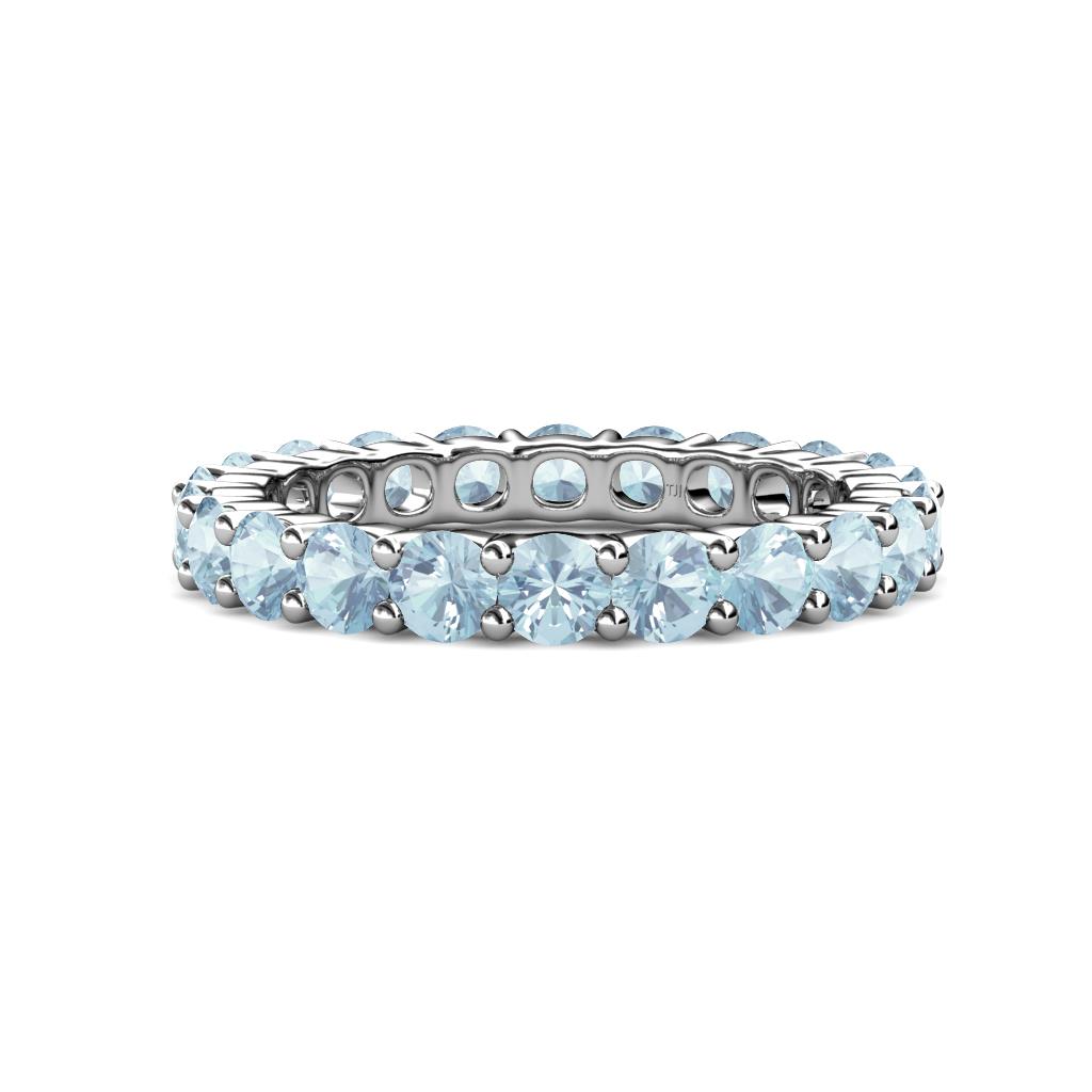 Joyce 4.00 mm Aquamarine Eternity Band 