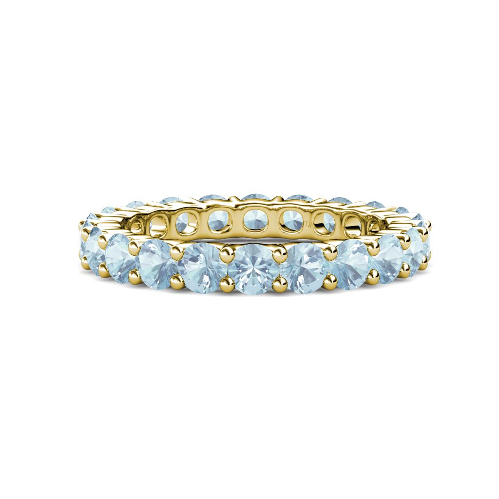 Joyce 4.00 mm Aquamarine Eternity Band 