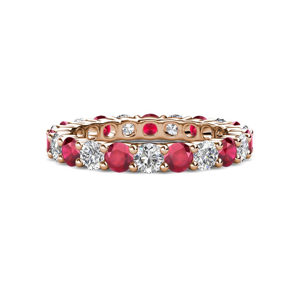 Joyce 4.00 mm Ruby and Diamond Eternity Band 