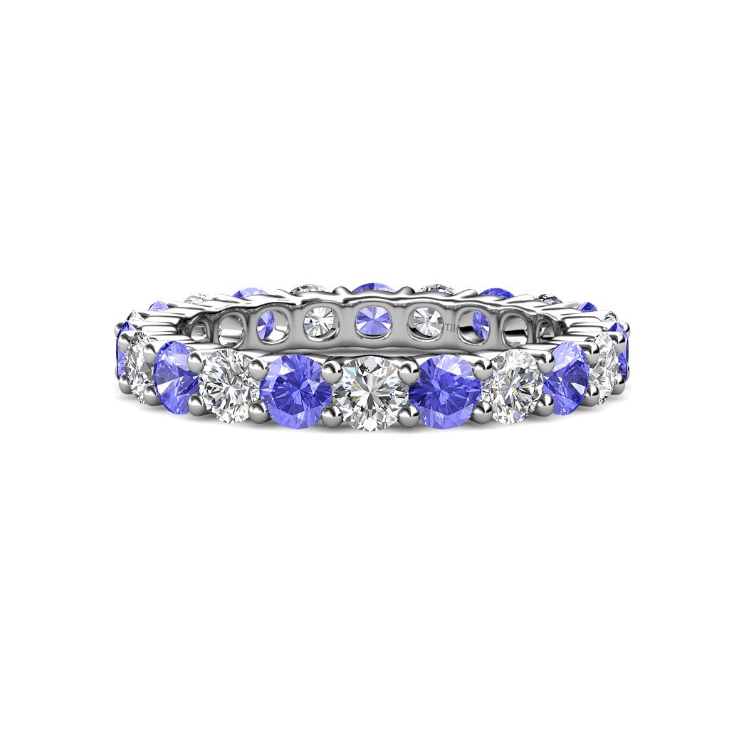 Joyce 4.00 mm Tanzanite and Diamond Eternity Band 