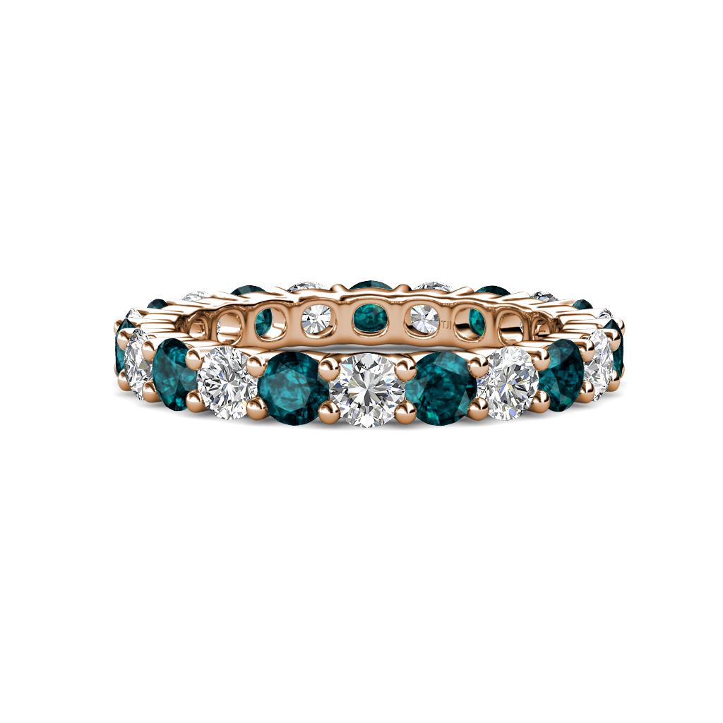 Joyce 4.00 mm London Blue Topaz and Diamond Eternity Band 