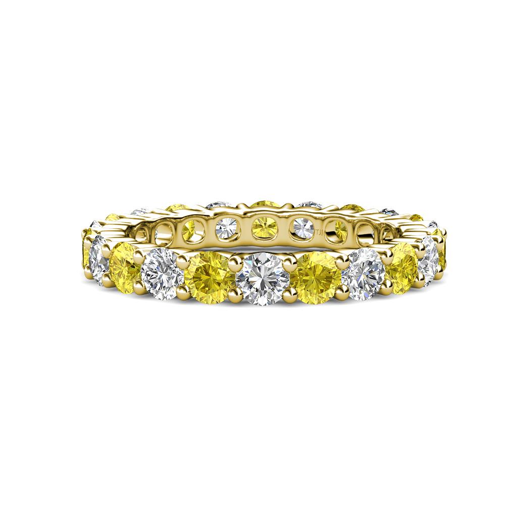 Joyce 4.00 mm Yellow Sapphire and Diamond Eternity Band 
