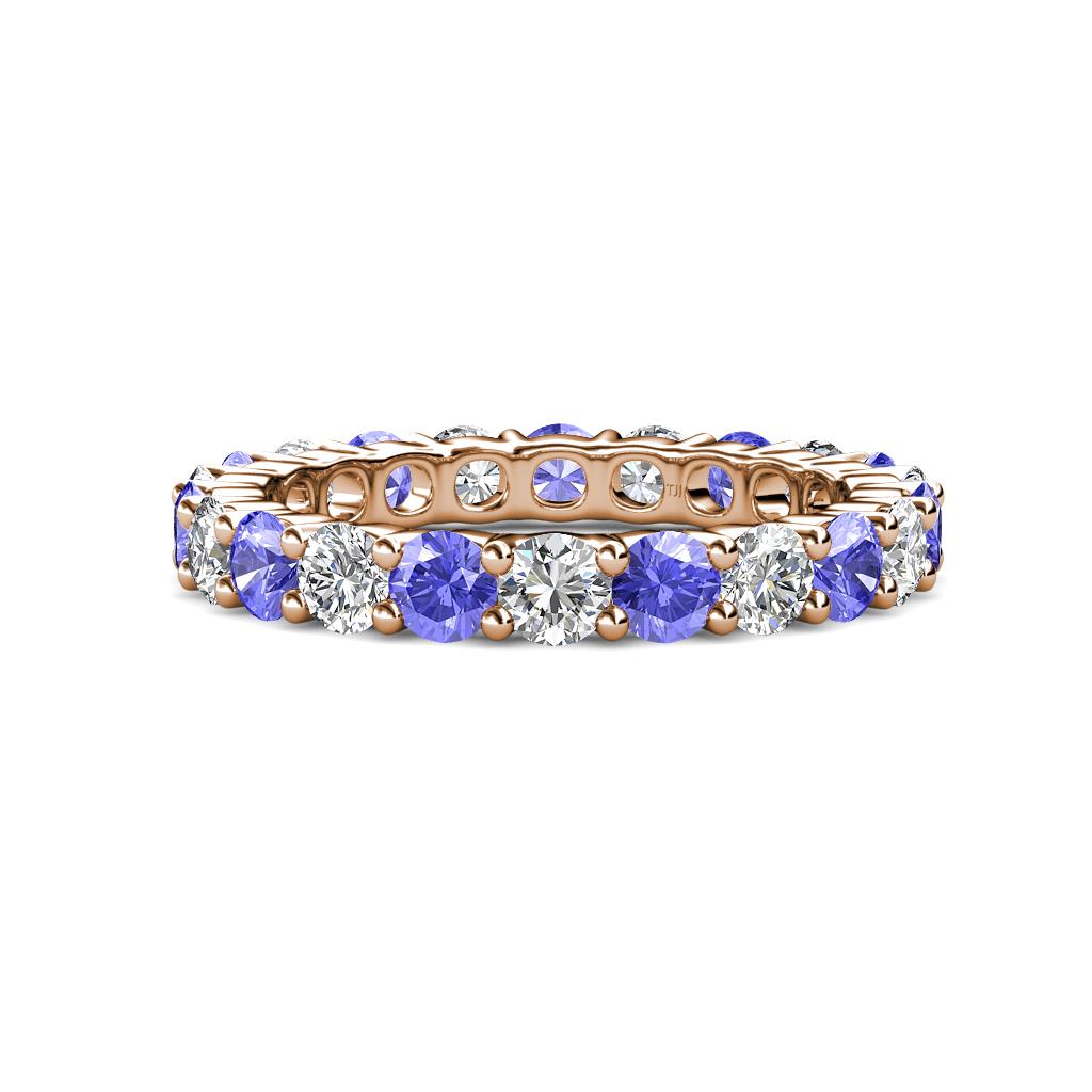 Joyce 4.00 mm Tanzanite and Diamond Eternity Band 