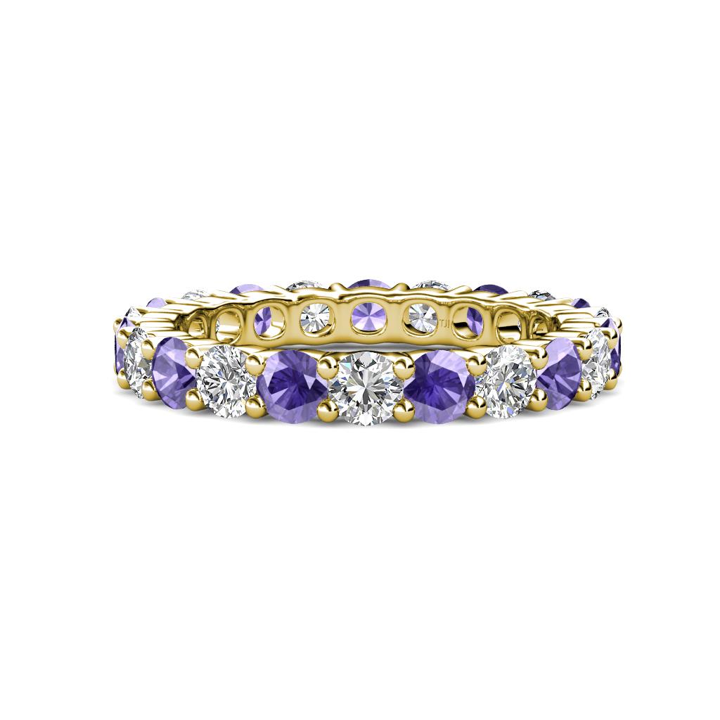 Joyce 4.00 mm Iolite and Diamond Eternity Band 