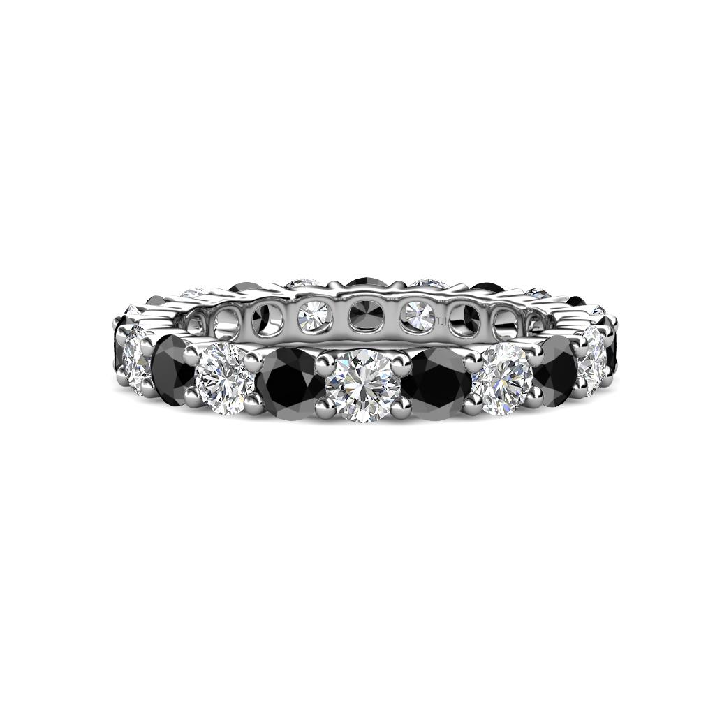 Joyce 4.00 mm Black and White Diamond Eternity Band 