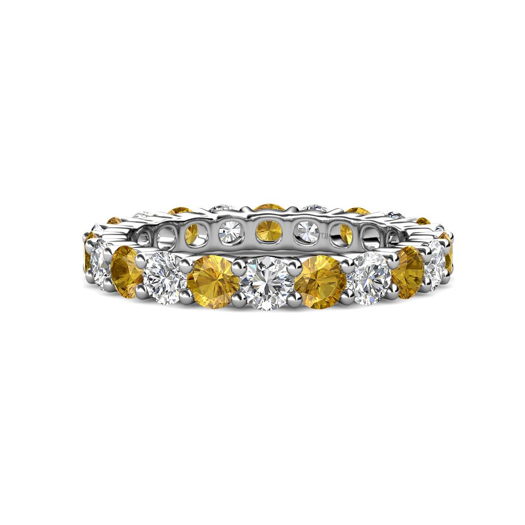 Joyce 4.00 mm Citrine and Diamond Eternity Band 