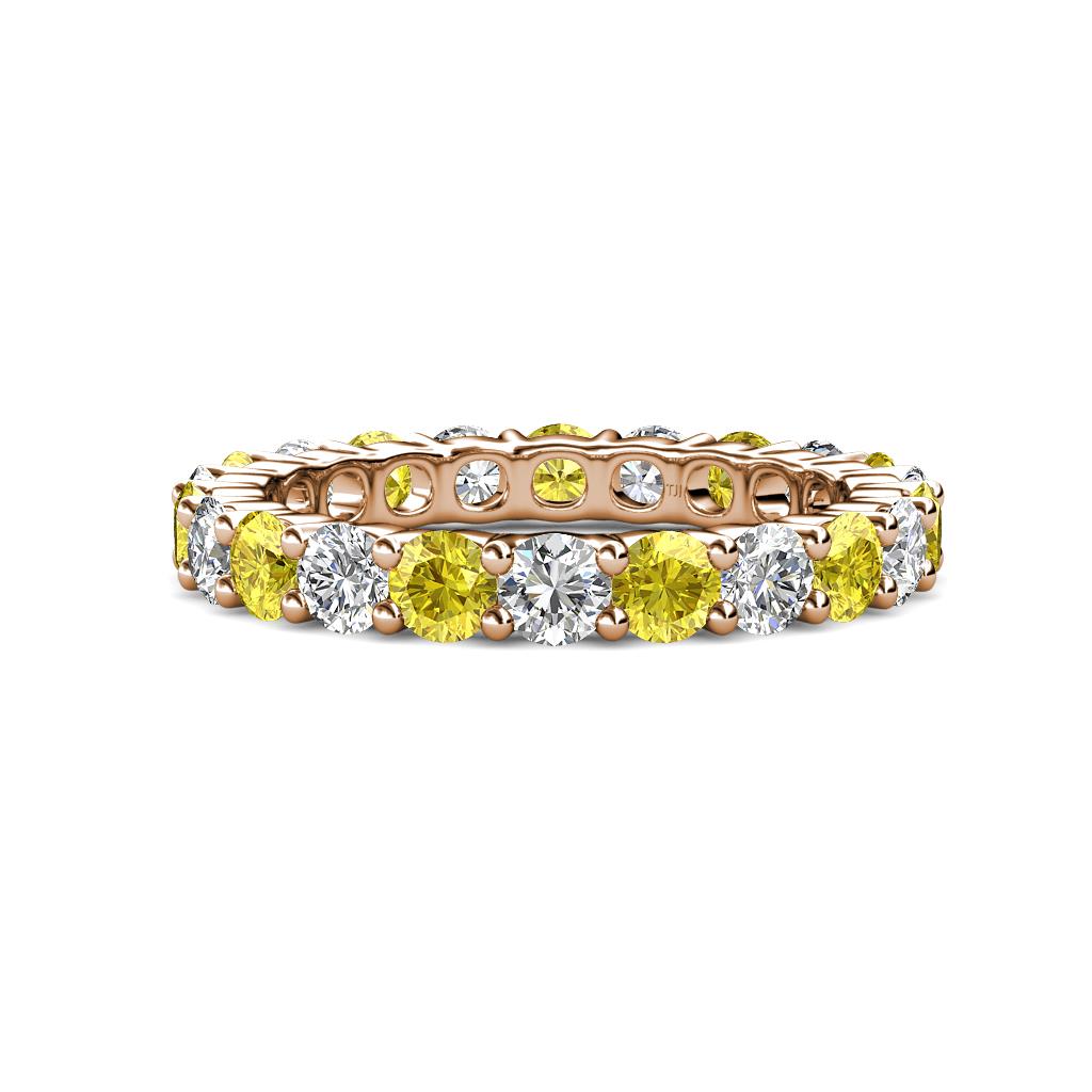 Joyce 4.00 mm Yellow Sapphire and Diamond Eternity Band 