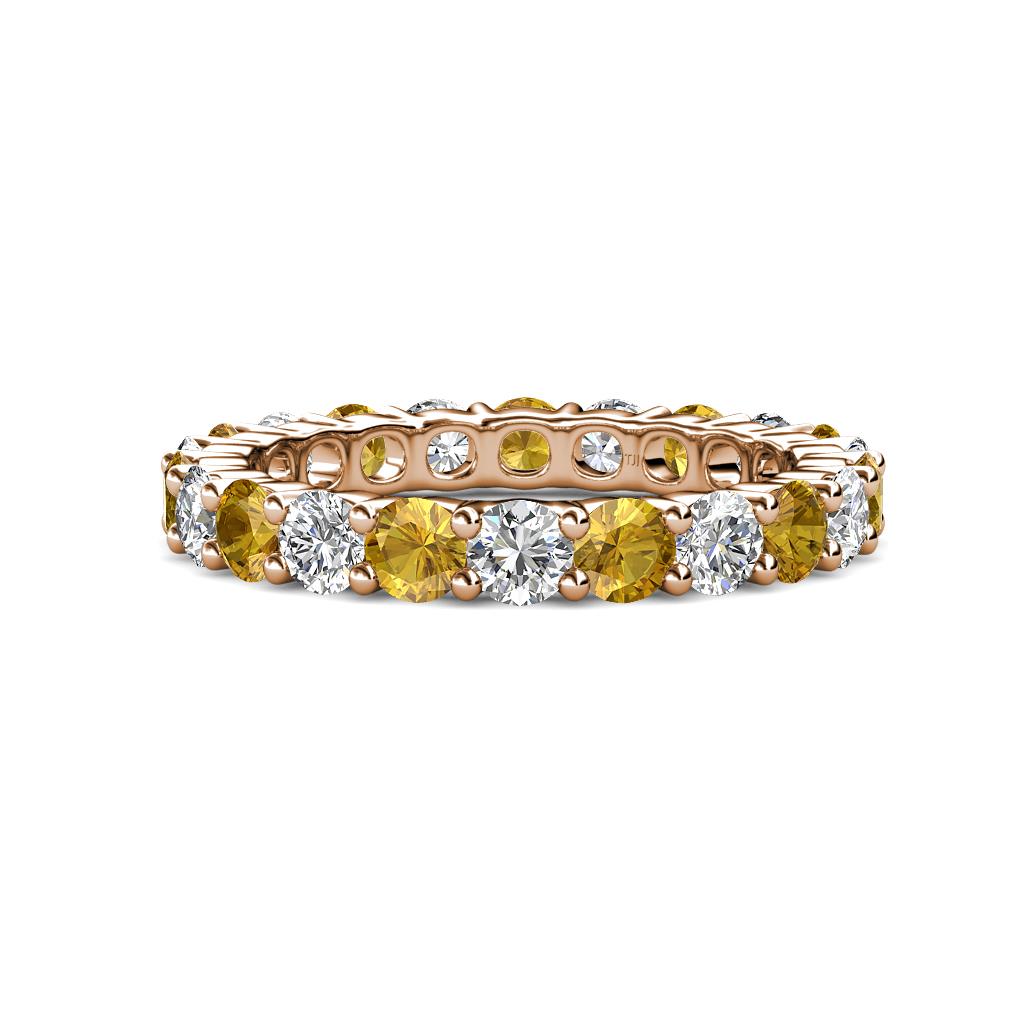 Joyce 4.00 mm Citrine and Diamond Eternity Band 