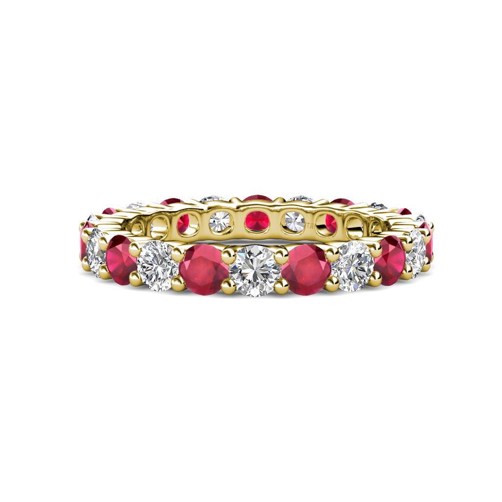 Joyce 4.00 mm Ruby and Lab Grown Diamond Eternity Band 