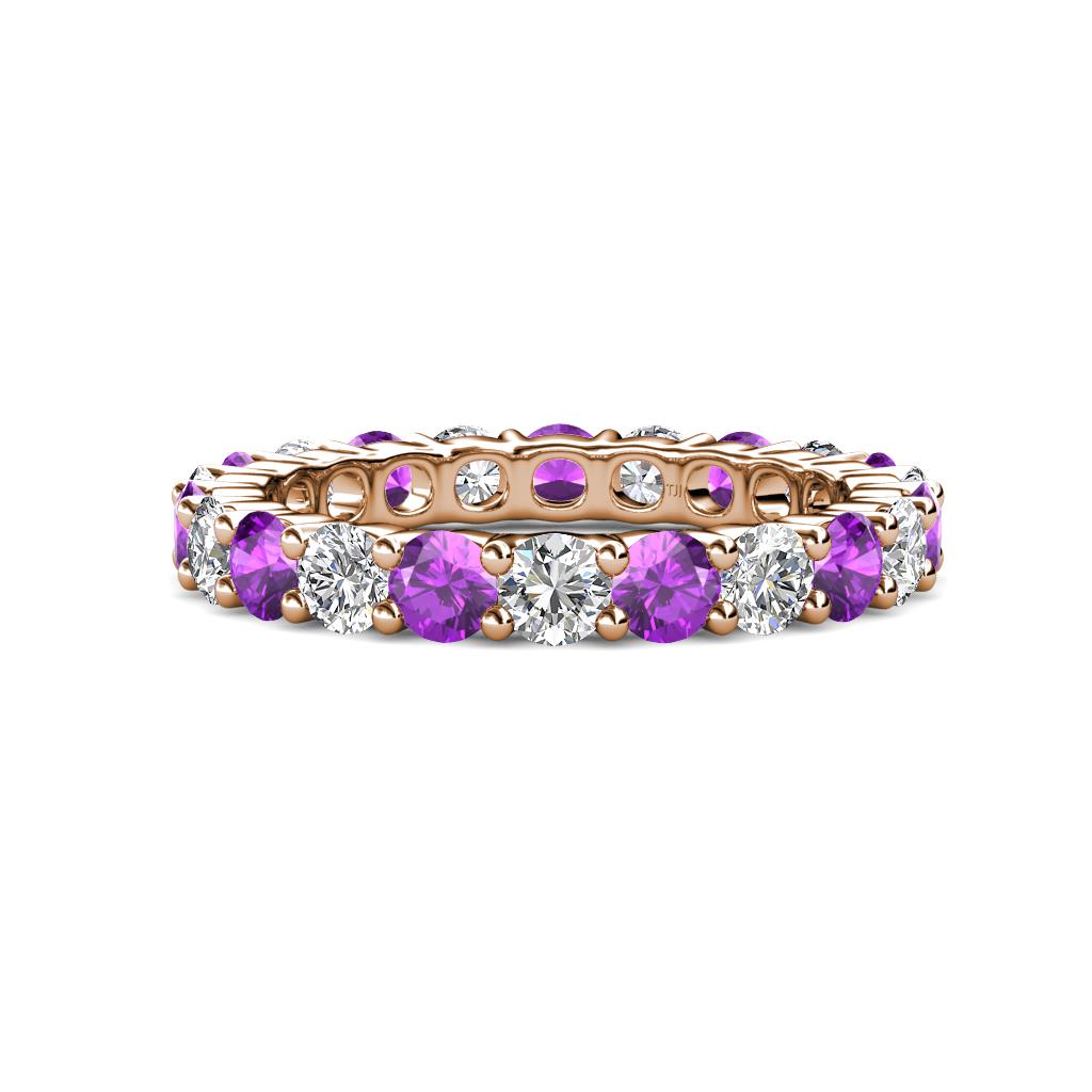 Joyce 4.00 mm Amethyst and Lab Grown Diamond Eternity Band 