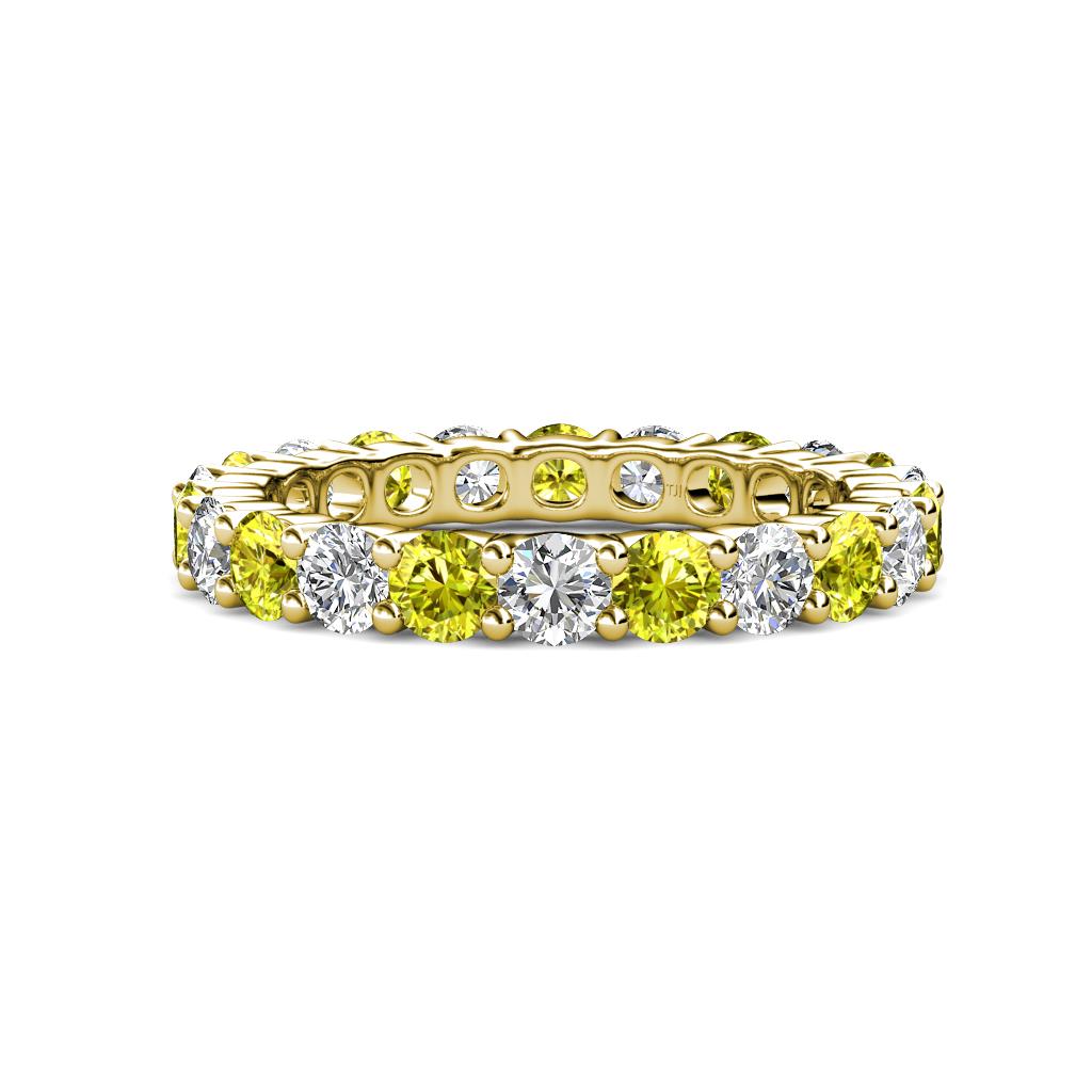 Joyce 4.00 mm Yellow and White Lab Grown Diamond Eternity Band 