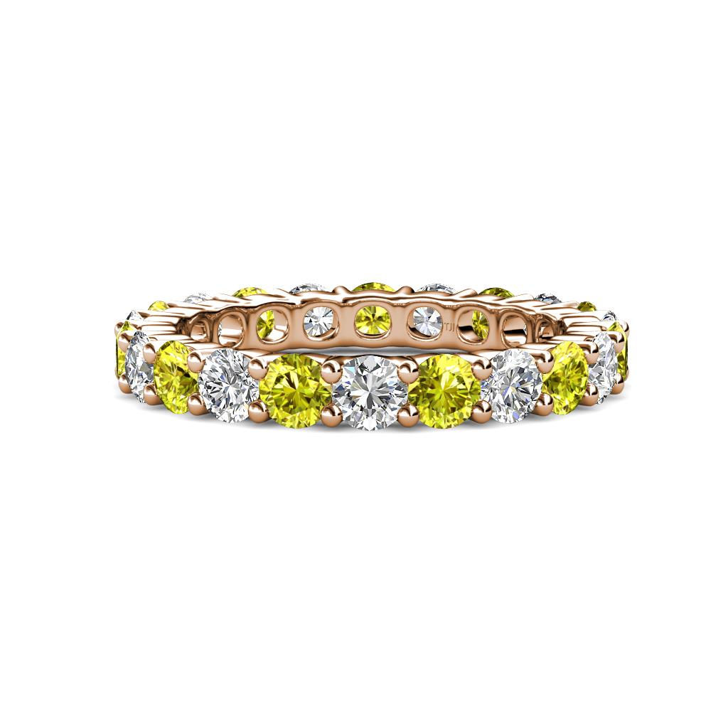 Joyce 4.00 mm Yellow and White Lab Grown Diamond Eternity Band 