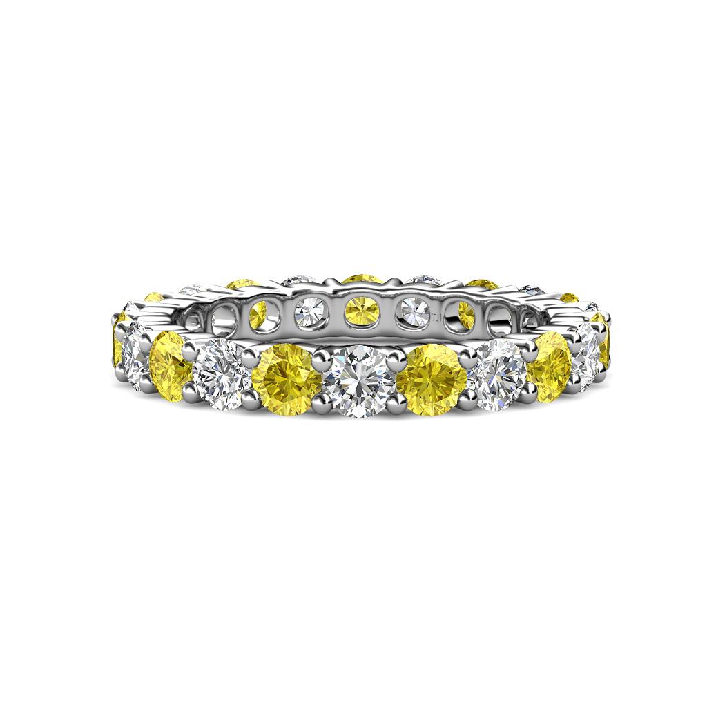 Joyce 4.00 mm Yellow Sapphire and Lab Grown Diamond Eternity Band 