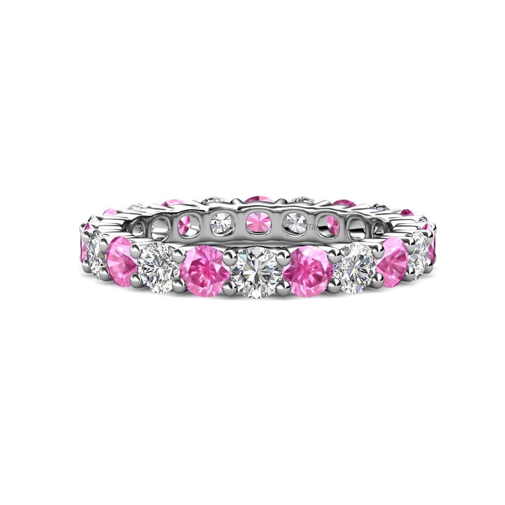 Joyce 4.00 mm Pink Sapphire and Lab Grown Diamond Eternity Band 