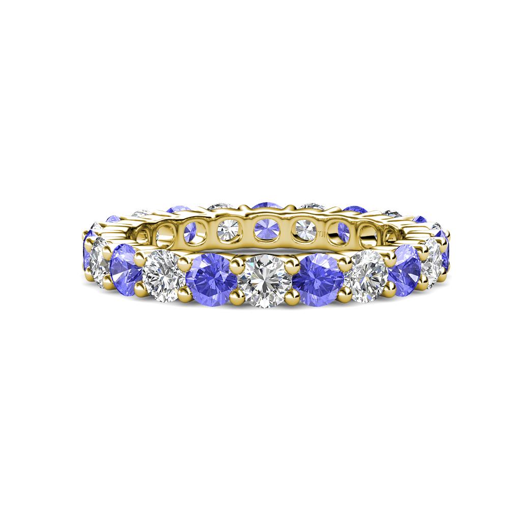 Joyce 4.00 mm Tanzanite and Lab Grown Diamond Eternity Band 