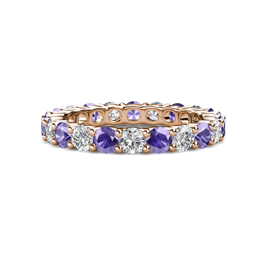 Joyce 4.00 mm Iolite and Lab Grown Diamond Eternity Band 