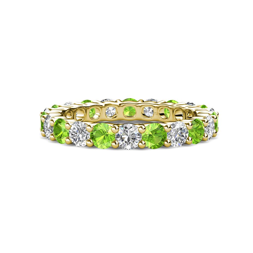Joyce 4.00 mm Peridot and Lab Grown Diamond Eternity Band 