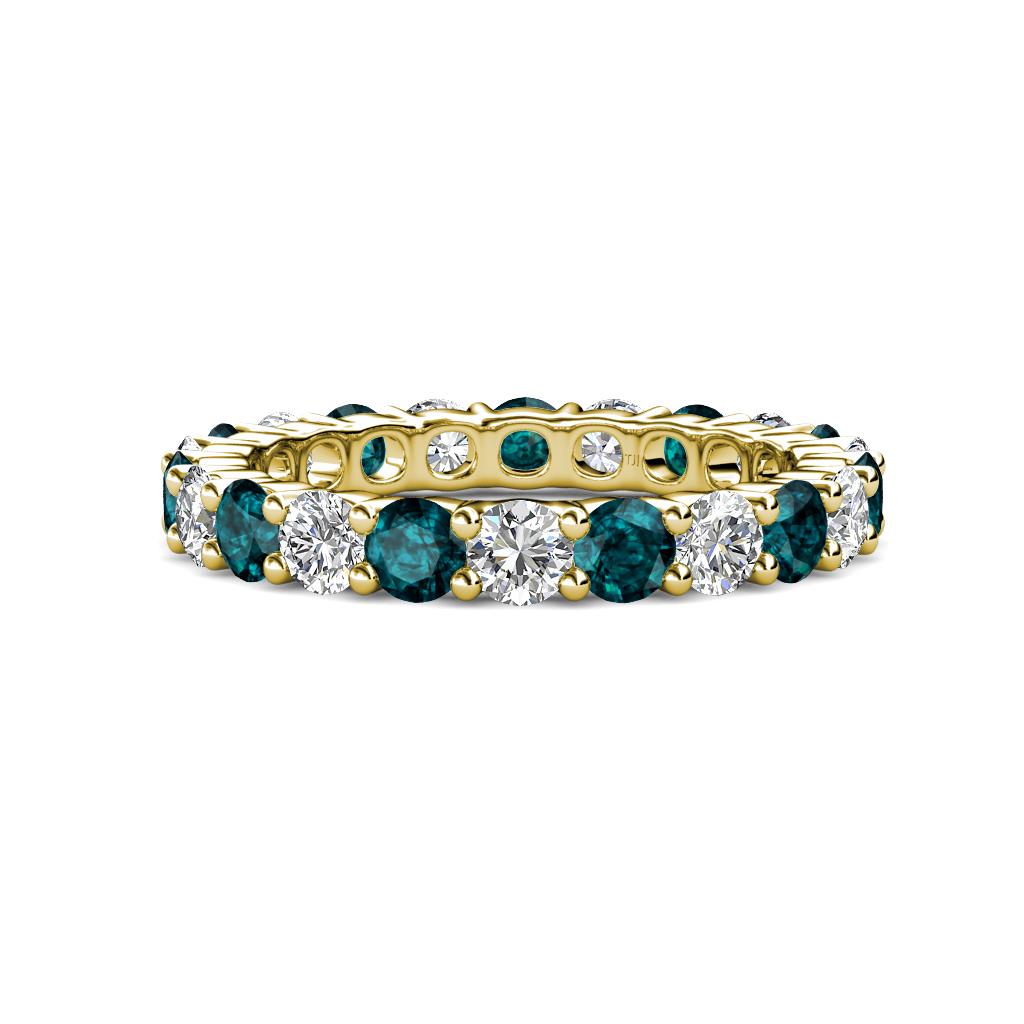 Joyce 4.00 mm London Blue Topaz and Lab Grown Diamond Eternity Band 