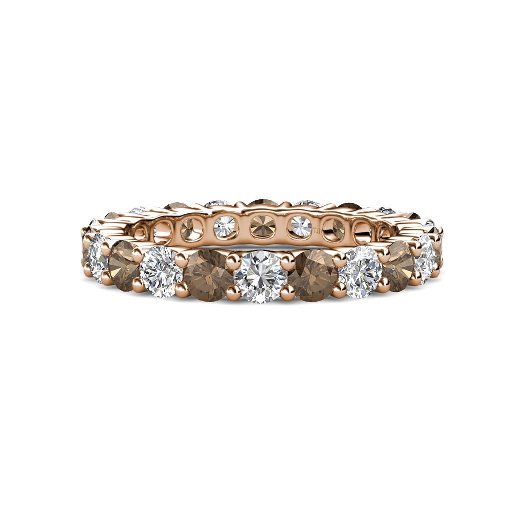 Joyce 4.00 mm Smoky Quartz and Lab Grown Diamond Eternity Band 