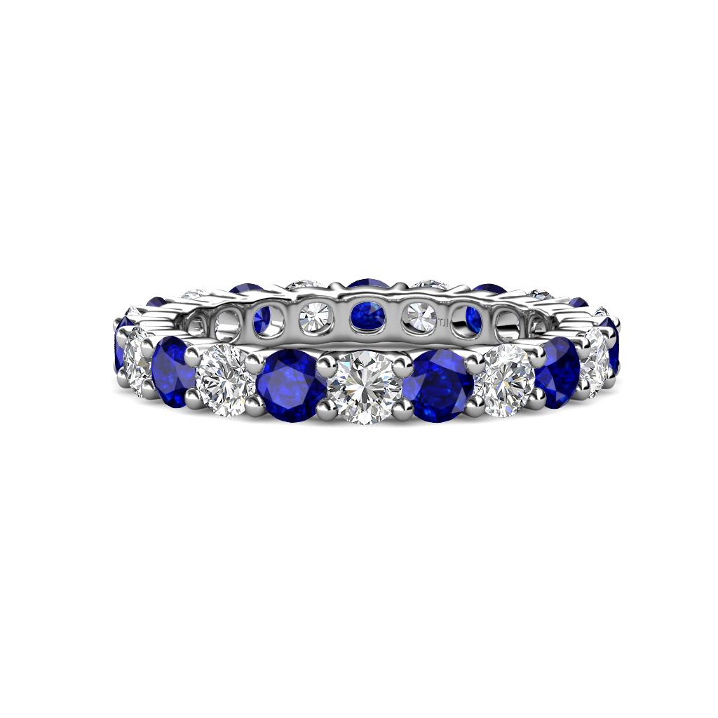 Joyce 4.00 mm Blue Sapphire and Lab Grown Diamond Eternity Band 