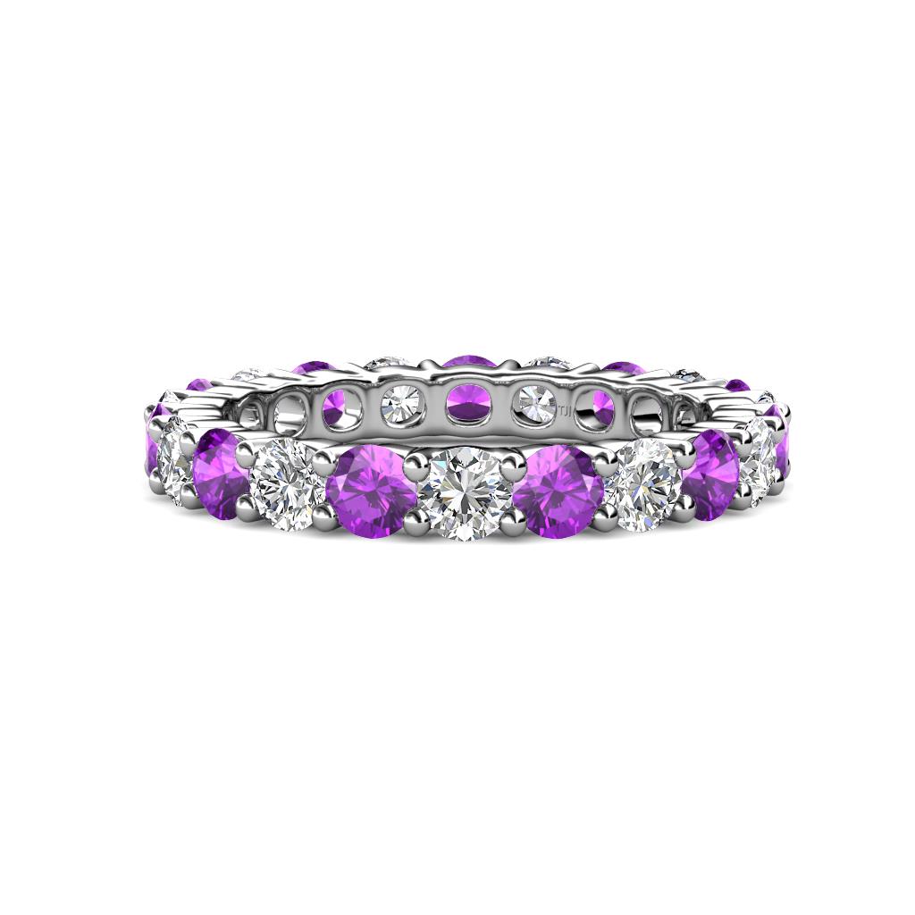 Joyce 4.00 mm Amethyst and Lab Grown Diamond Eternity Band 