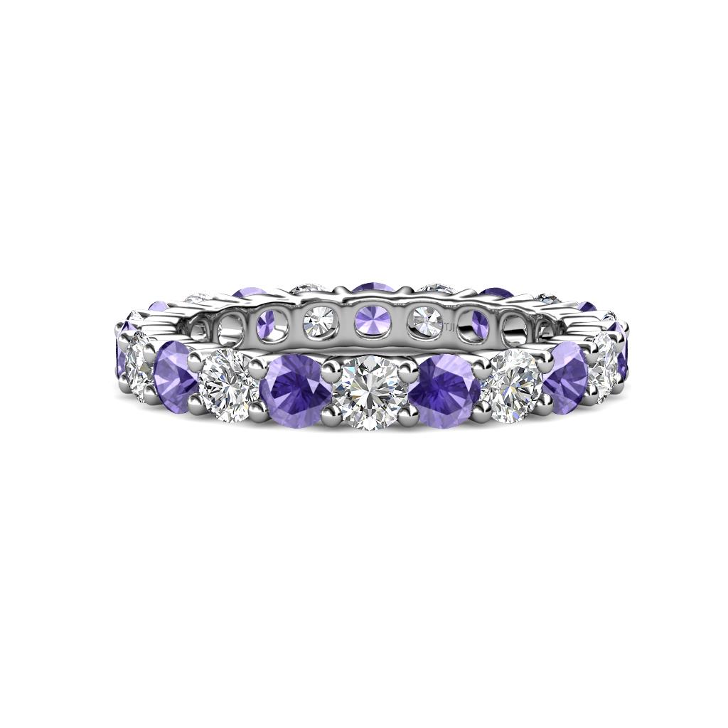 Joyce 4.00 mm Iolite and Lab Grown Diamond Eternity Band 