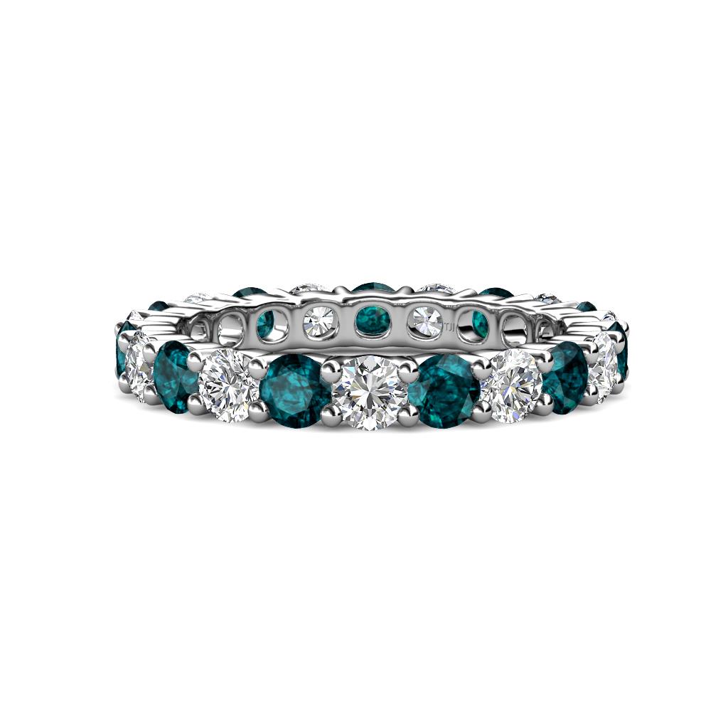 Joyce 4.00 mm London Blue Topaz and Lab Grown Diamond Eternity Band 
