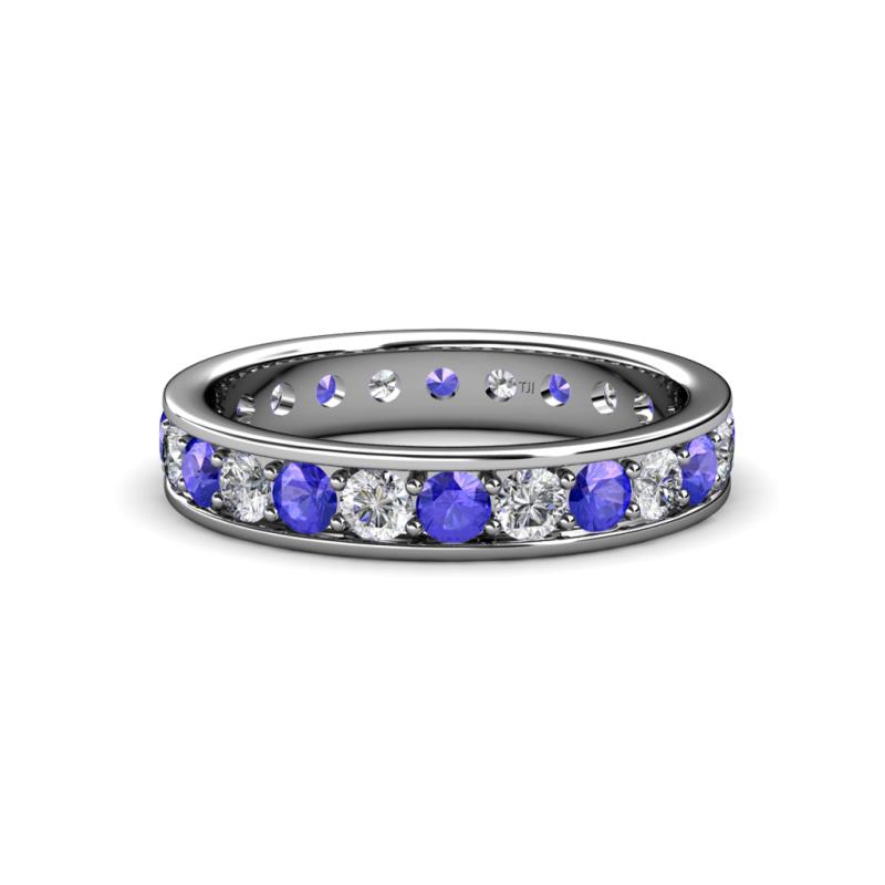 Livia 3.00 mm Tanzanite and Lab Grown Diamond Eternity Band 