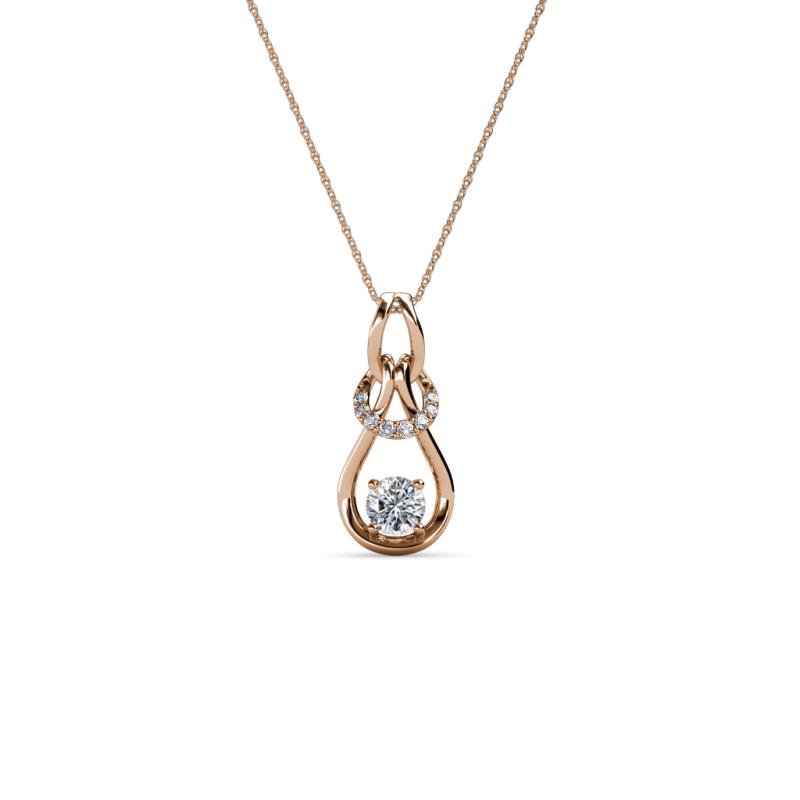Neoma Lab Grown and Mined Diamond Love Knot Slider Pendant 