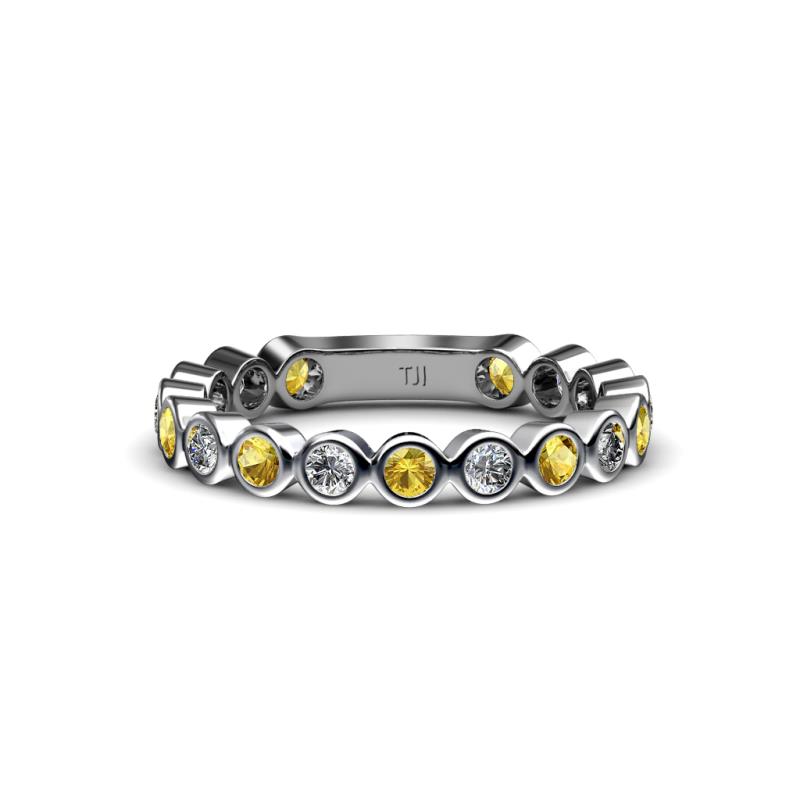 Ashlyn 2.30 mm Citrine and Lab Grown Diamond 3/4 Eternity Band 