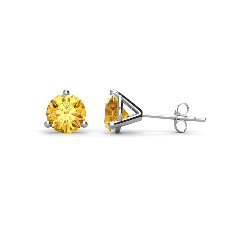 Pema 5mm (0.80 ctw) Citrine Martini Solitaire Stud Earrings 