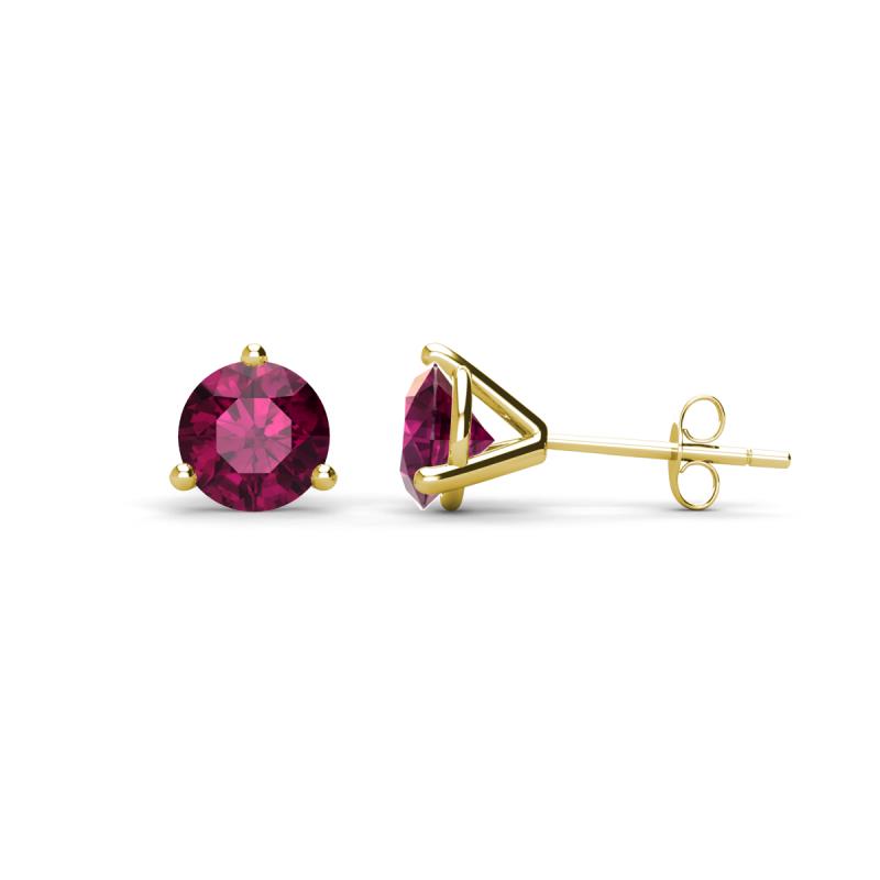 Pema 5mm (1.00 ctw) Rhodolite Garnet Martini Solitaire Stud Earrings 