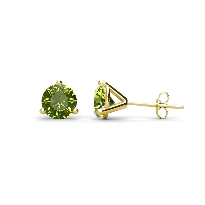 Pema 5mm (1.00 ctw) Peridot Martini Solitaire Stud Earrings 