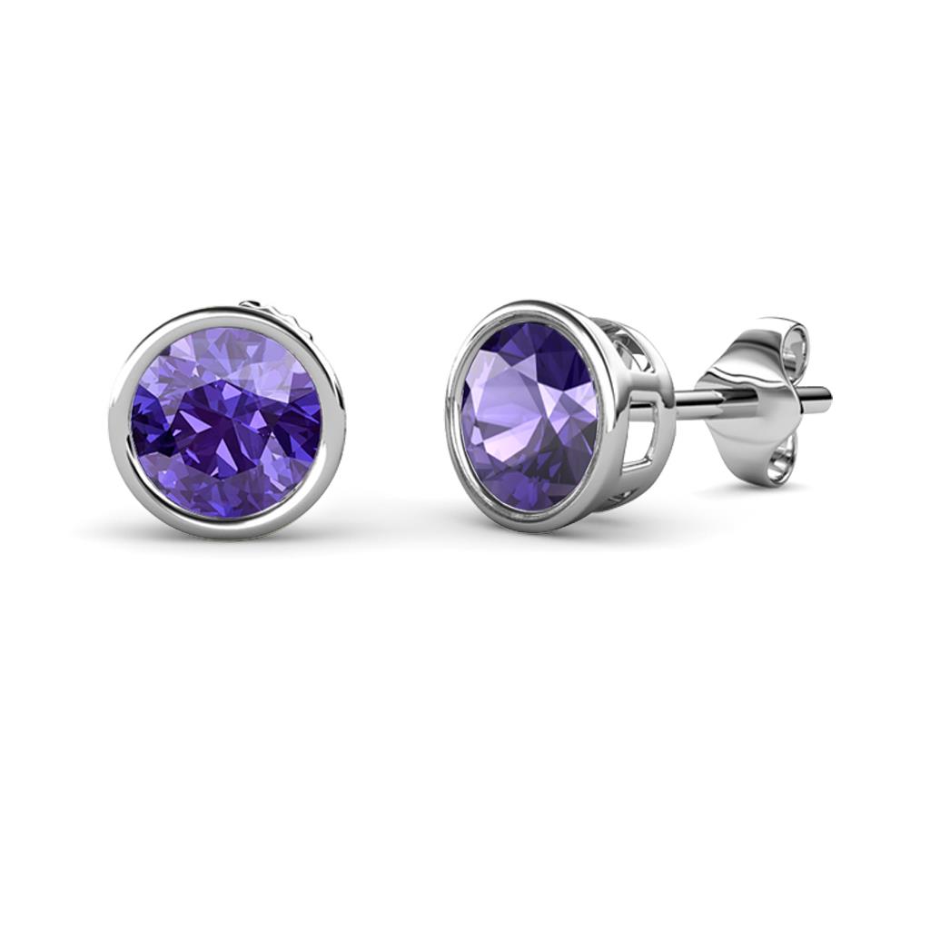 Carys Iolite (5mm) Solitaire Stud Earrings 