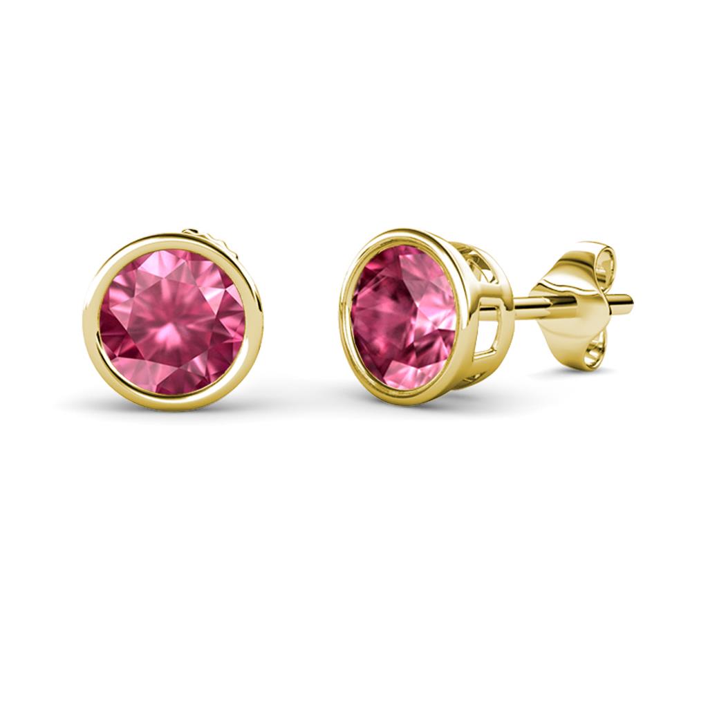 Carys Pink Tourmaline (5mm) Solitaire Stud Earrings 