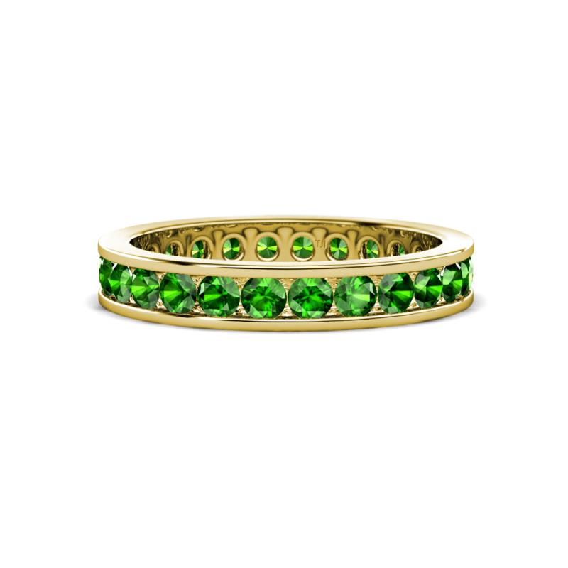 Celina 2.70 mm Round Green Garnet Eternity Band 
