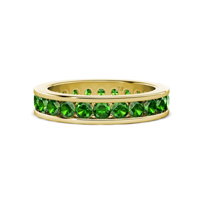 Celina 3.00 mm Round Green Garnet Eternity Band 