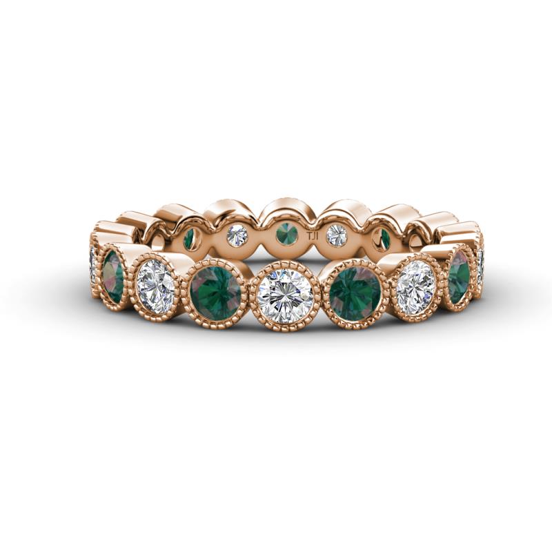 Arria 3.00 mm Diamond and Lab Created Alexandrite Eternity Band 