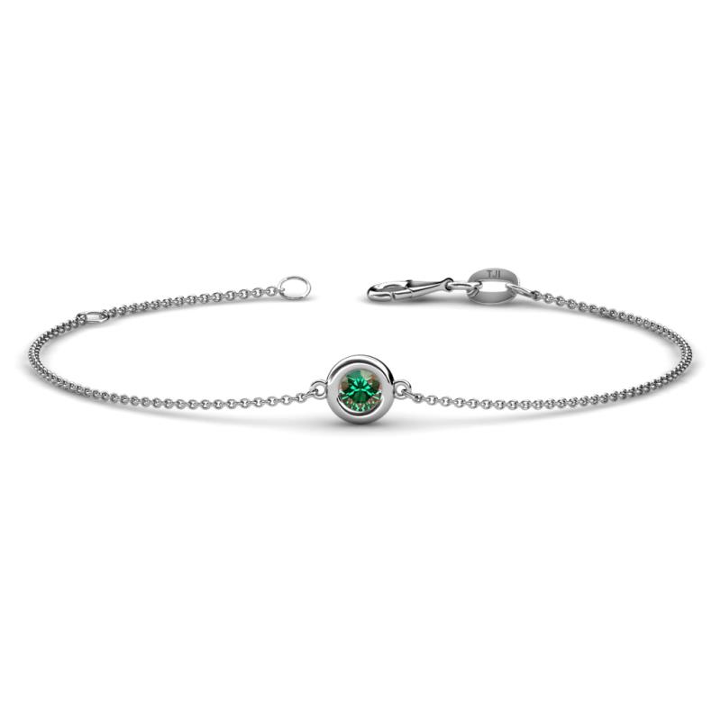Alys (4mm) Round Lab Created Alexandrite Solitaire Station Minimalist Bracelet 