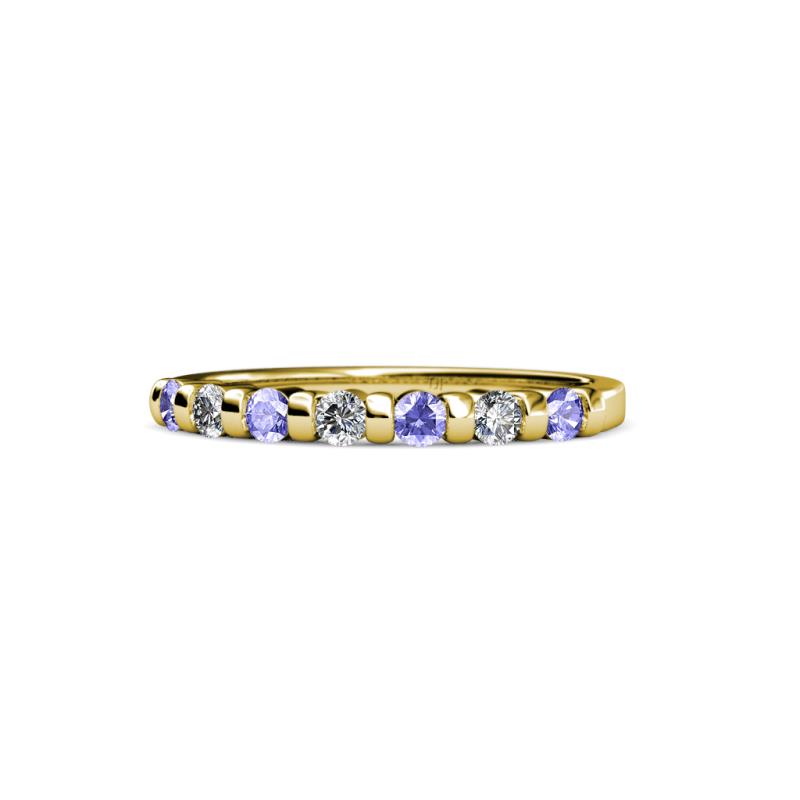 Macie 2.00 mm Tanzanite and Lab Grown Diamond Wedding Band 