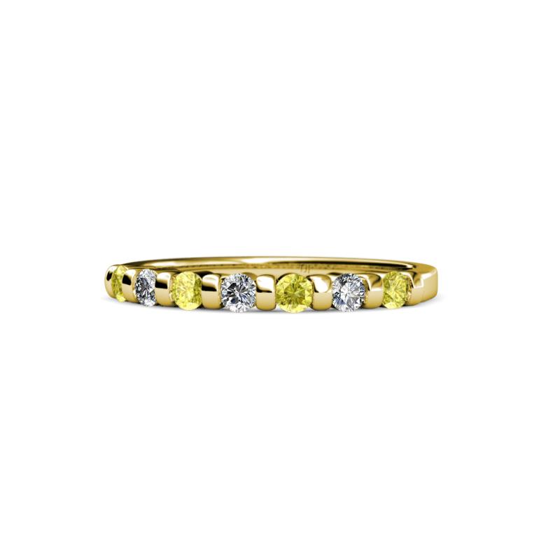 Macie 2.00 mm Yellow and White Lab Grown Diamond Wedding Band 