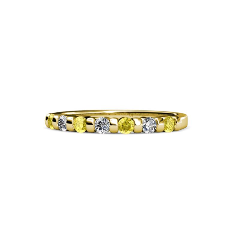 Macie 2.00 mm Yellow Sapphire and Lab Grown Diamond Wedding Band 