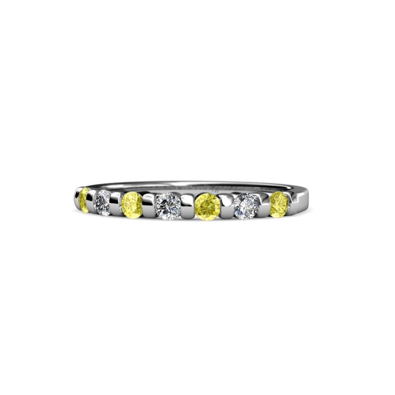 Macie 2.00 mm Yellow and White Lab Grown Diamond Wedding Band 