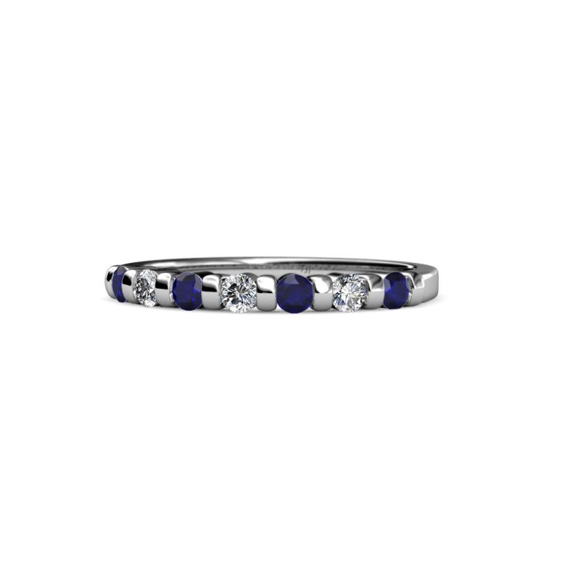 Macie 2.00 mm Blue Sapphire and Lab Grown Diamond Wedding Band 