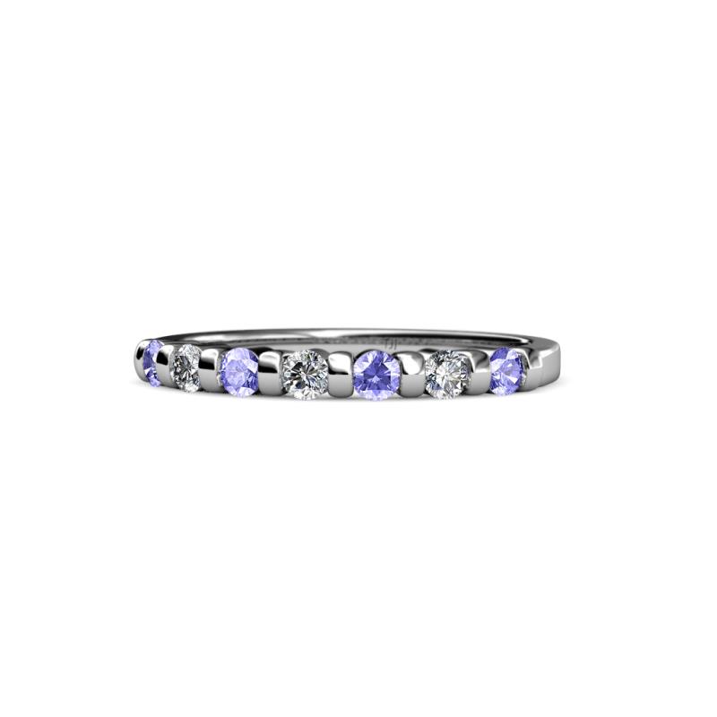 Macie 2.00 mm Tanzanite and Lab Grown Diamond Wedding Band 