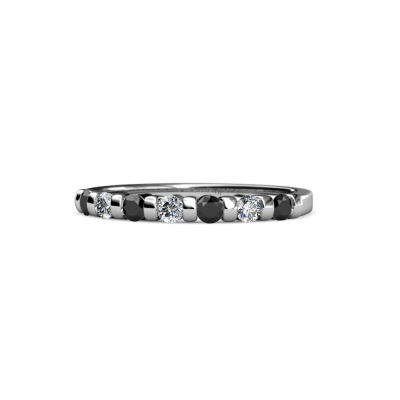 Macie 2.00 mm Black Diamond and White Lab Grown Diamond Wedding Band 