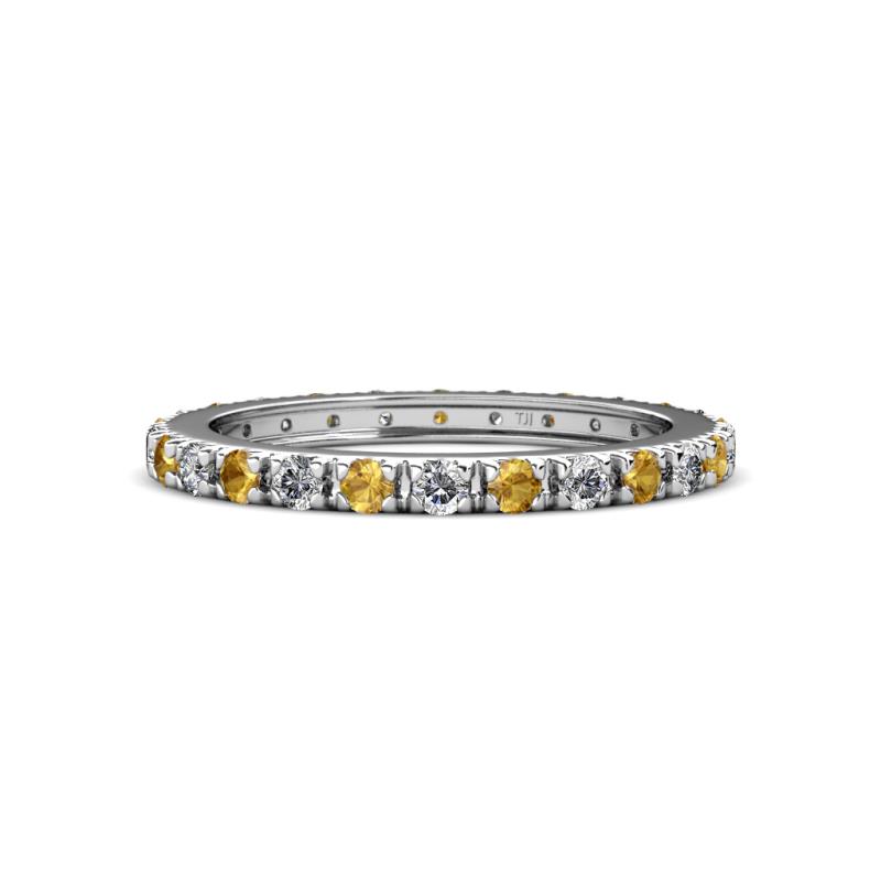 Gracie 2.30 mm Round Citrine and Lab Grown Diamond Eternity Band 