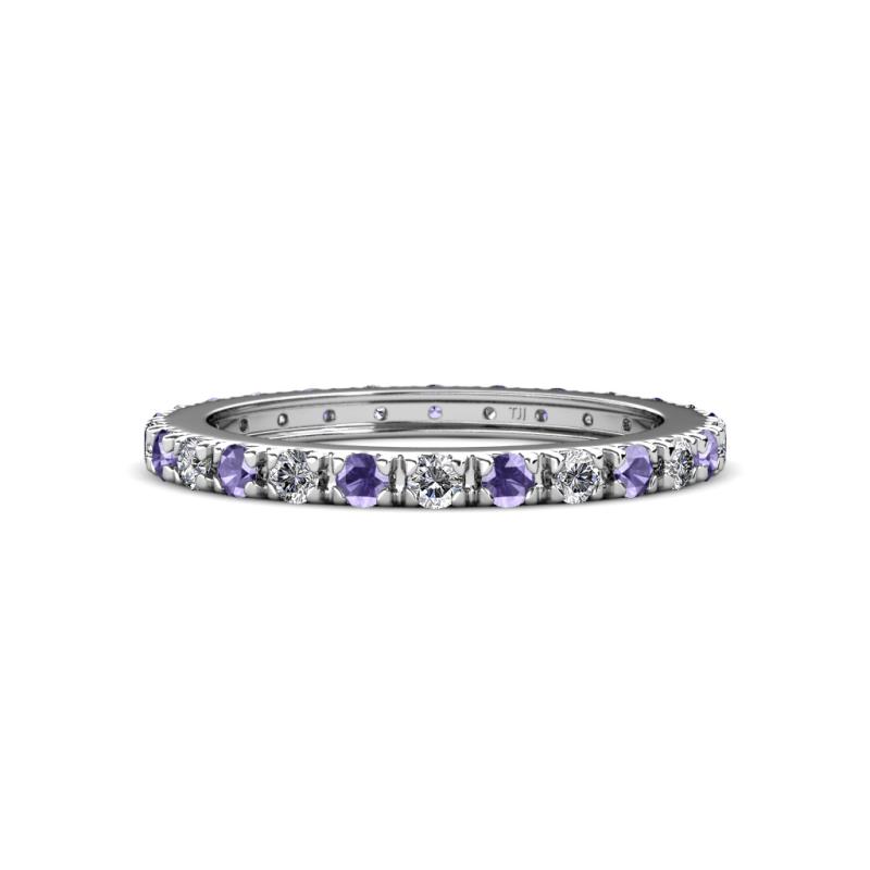 Gracie 2.30 mm Round Iolite and Lab Grown Diamond Eternity Band 