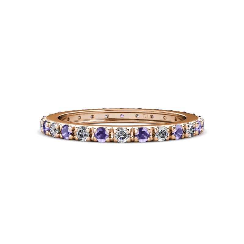 Gracie 2.30 mm Round Iolite and Lab Grown Diamond Eternity Band 